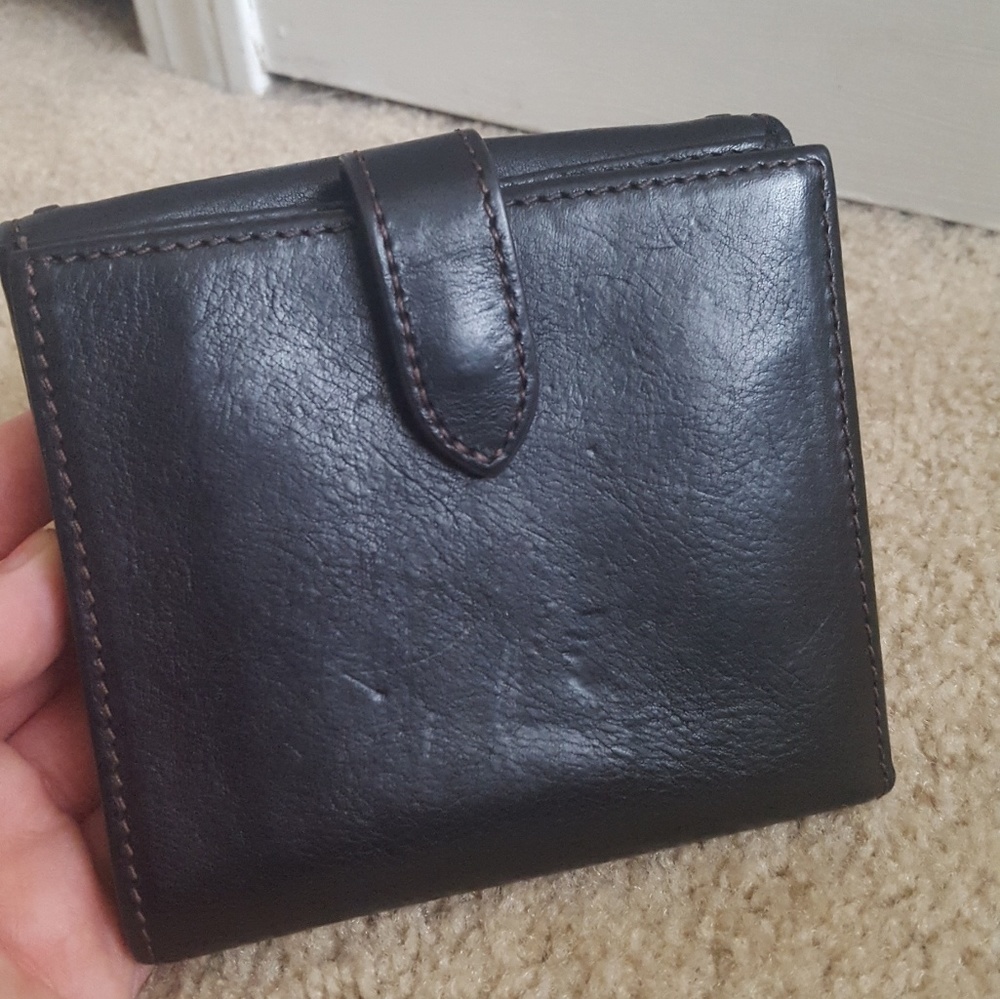 Dooney & Bourke Black Leather Trifold Wallet - Picture 2 of 8